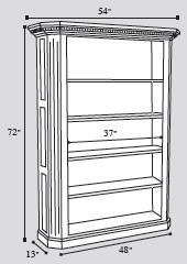 solid-wood-executive-bookcase-drawing