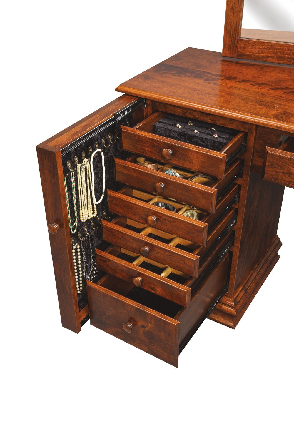 solid-wood-clock-base-jewelry-armoire