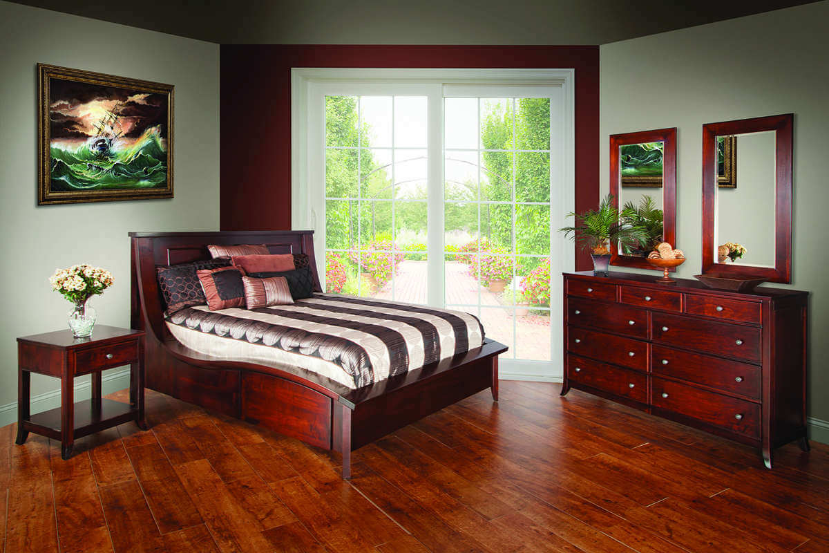 Handcrafted, solid wood Amish bedroom furniture collections.