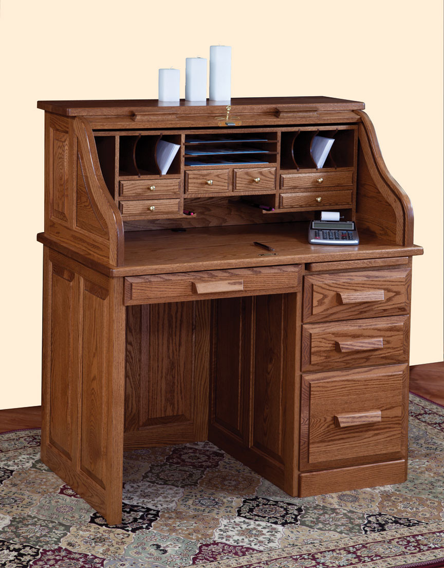 small-oak-roll-top-desk