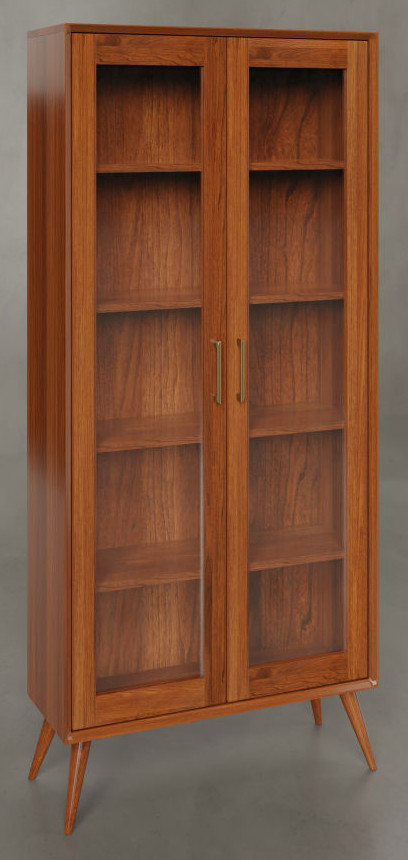 solid-wood-bookcase-with-glass-doors