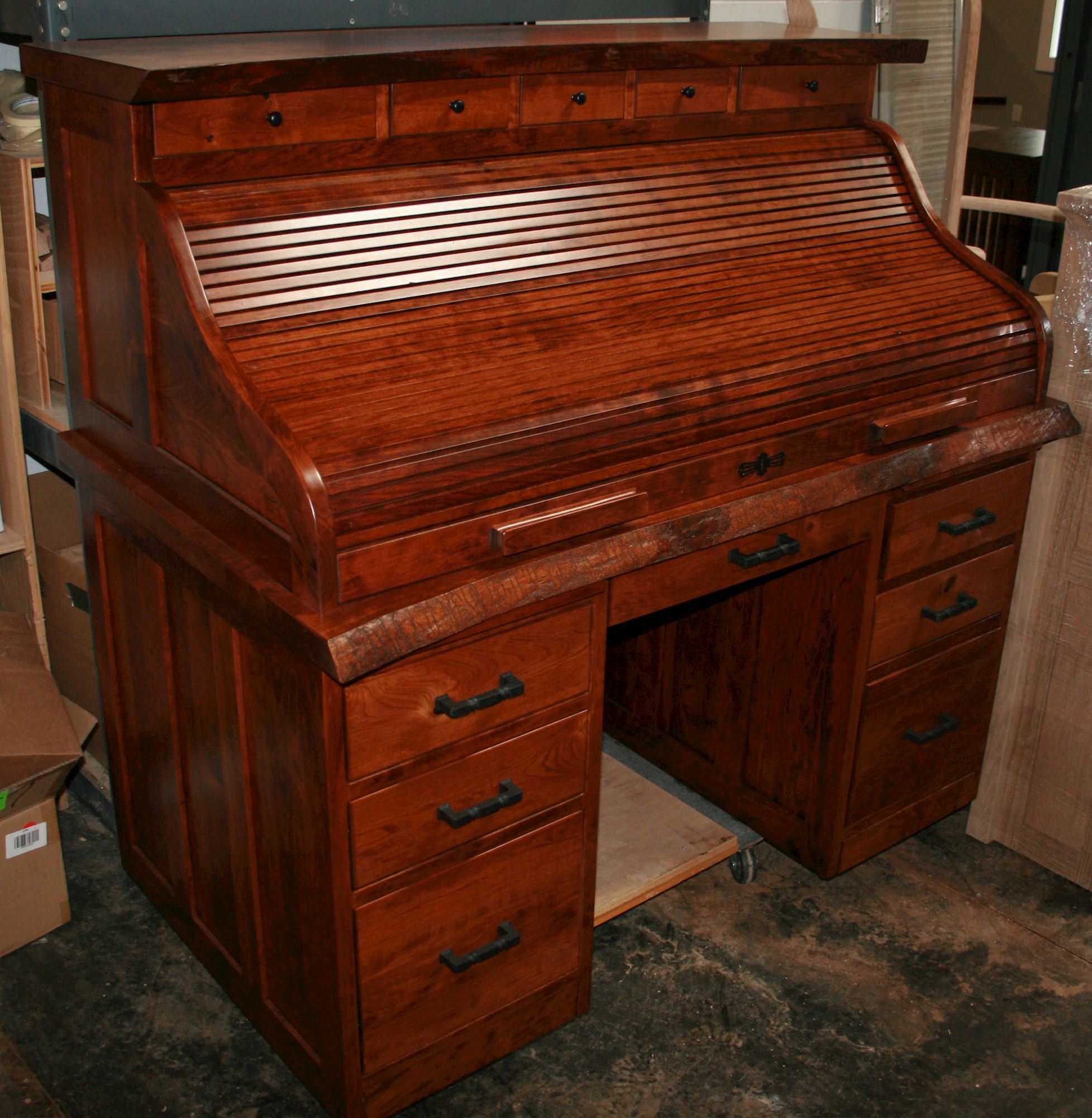 solid-wood-roll-top-desk