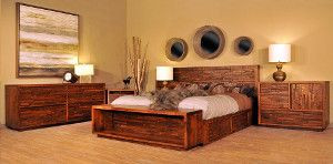 Ruff Sawn Ledgerock Bedroom Collection