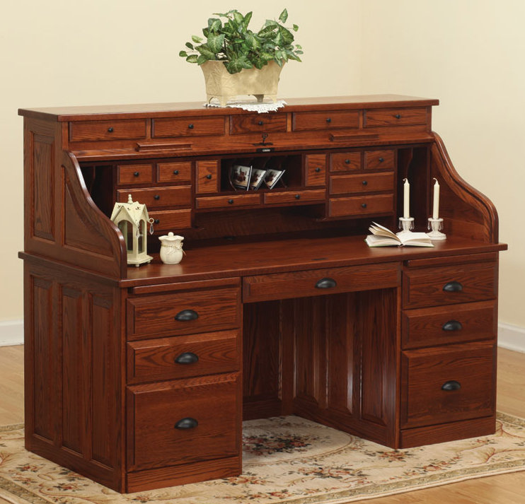 Amish Classic Rolltop Desk Oak