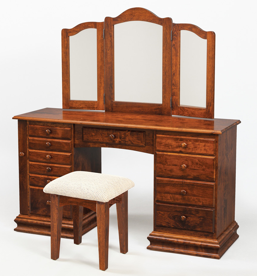 Clock Base Jewelry Amish Bedroom Vanity