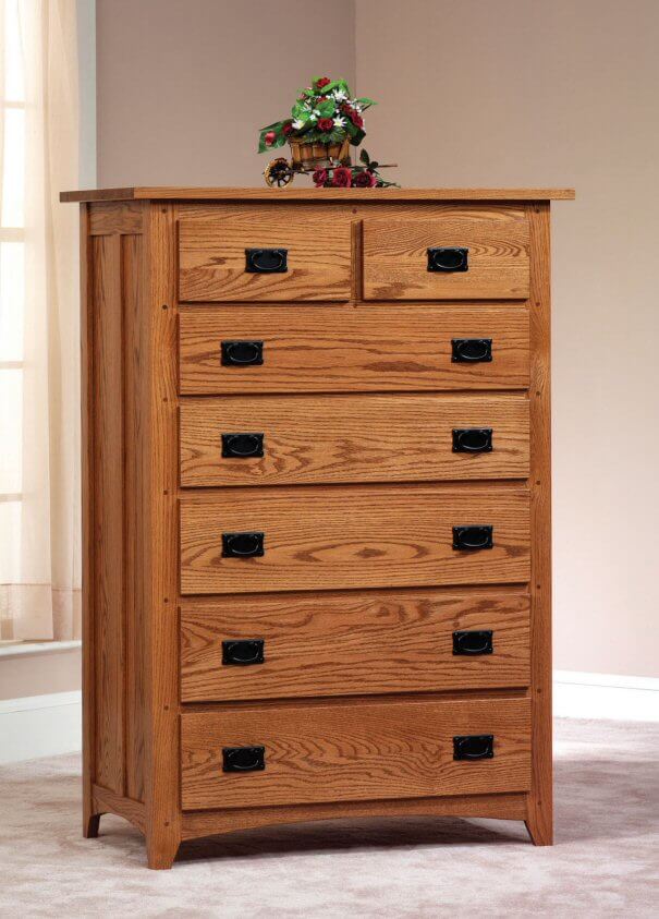 Mission Deluxe Chest of Drawers Solid Wood