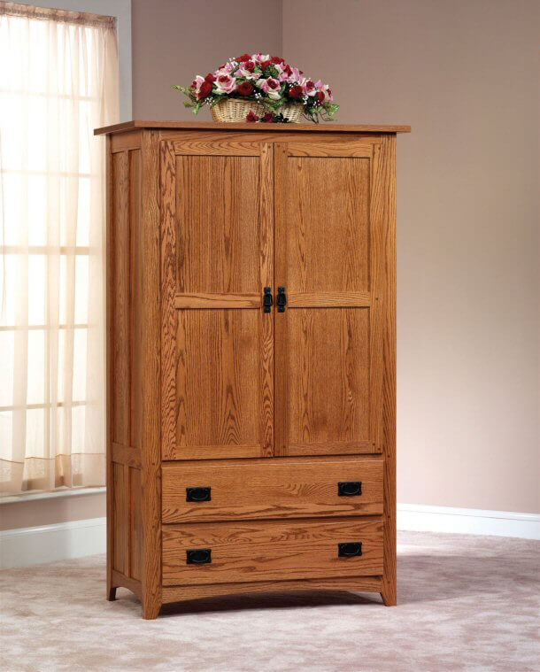 Mission Deluxe 2 Drawer Armoire