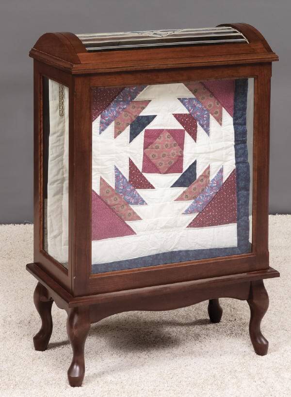 Medium Quilt Display Case Solid Wood Free Delivery