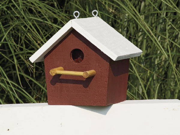 Plain Wooden Birdhouse