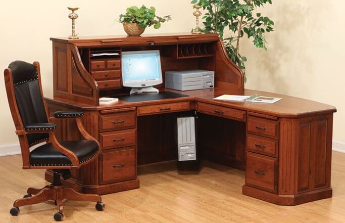 Fifth Avenue Executive Corner Roll Top Desk