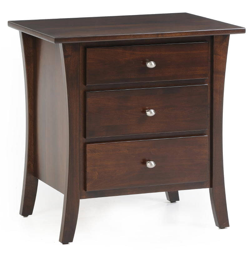 Manhattan Wide Nightstand Solid Wood