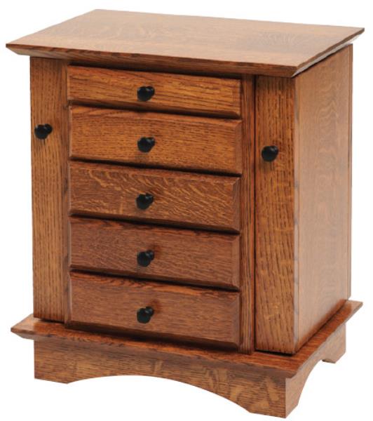 Quarter Sawn Oak Shaker Dresser Top Jewelry