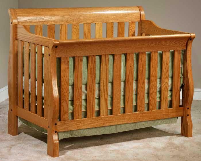Amish Sleigh Conversion Crib