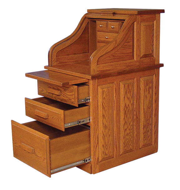 Amish Student Roll Top Desk