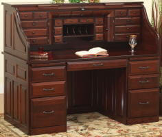 Deluxe Cherry Rolltop Desk