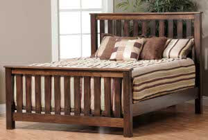 Solid-oak-mission-child-bed